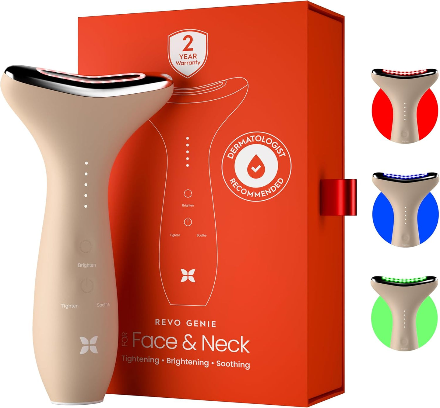 REVO Genie 3-in-1 Face & Neck Massager for Youthful Skin