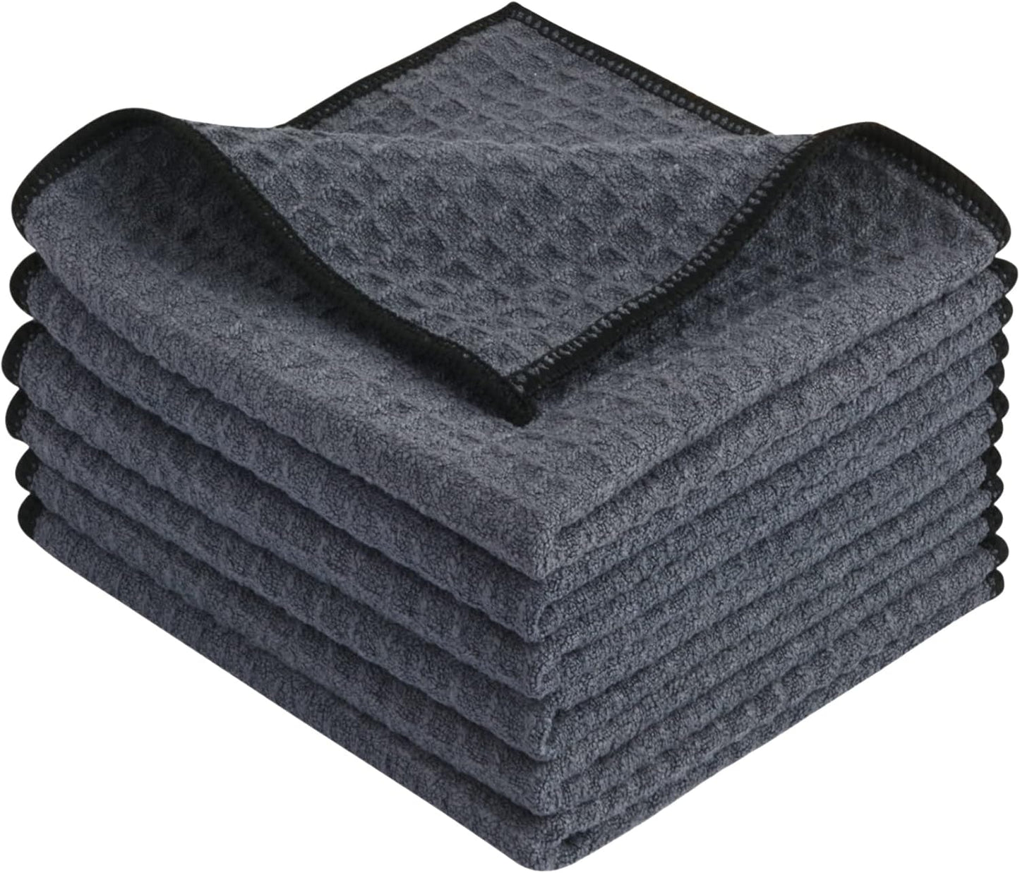 KinHwa 6-Pack Microfiber Dish Towels - Kitchen Drying Power!