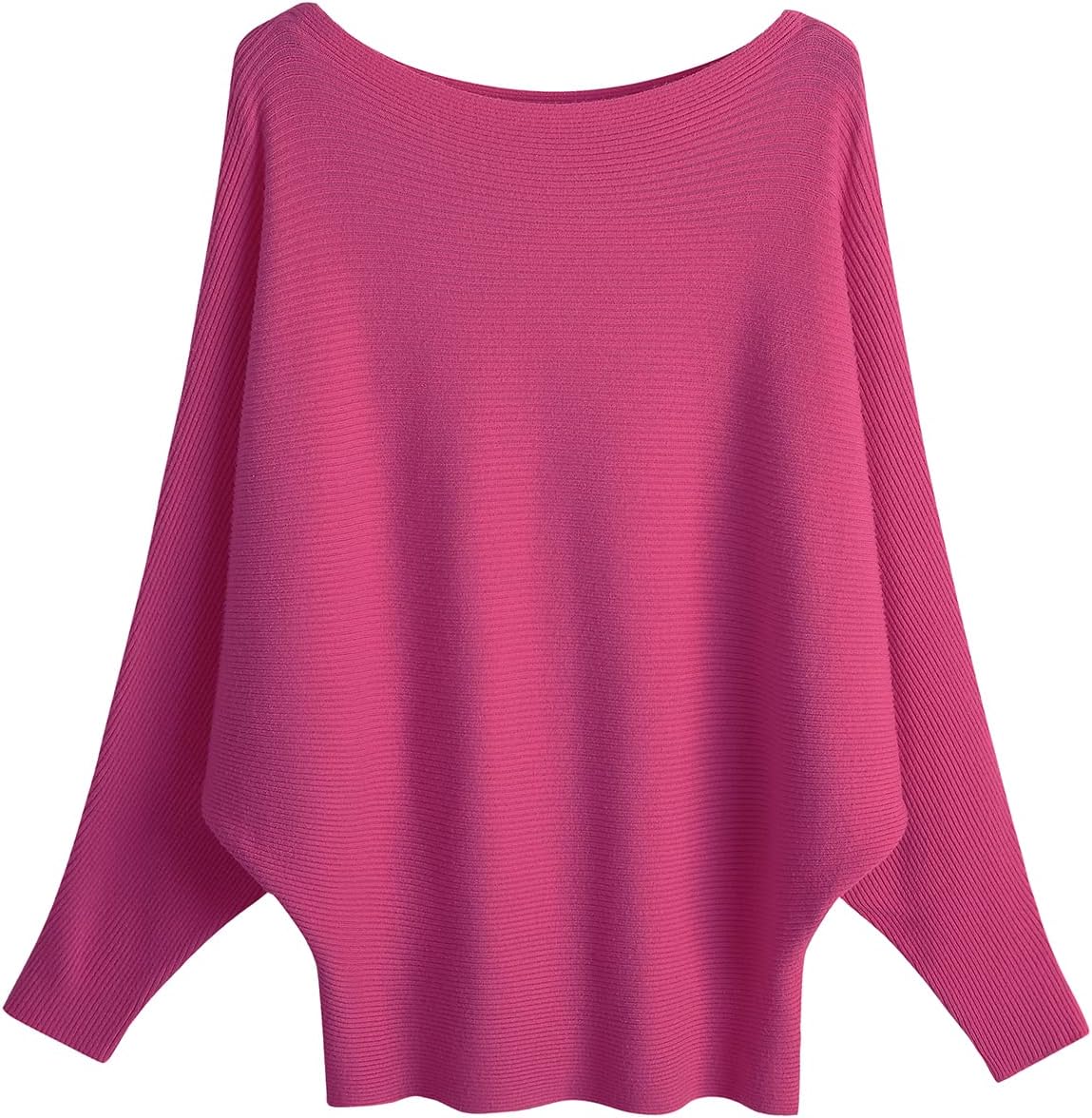 GABERLY Boat Neck Batwing Sleeves Sweater for Women