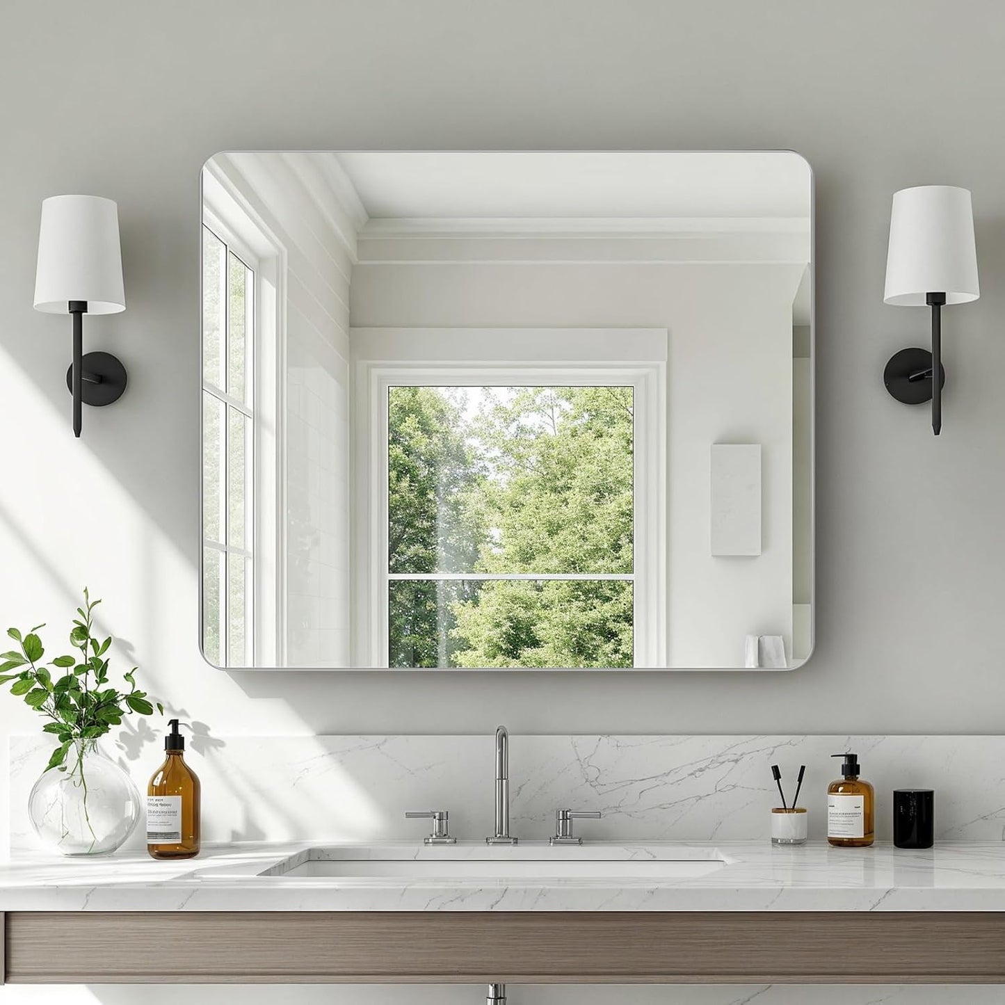 36x30 Bathroom Vanity Mirror with Anti-Rust Aluminum Frame
