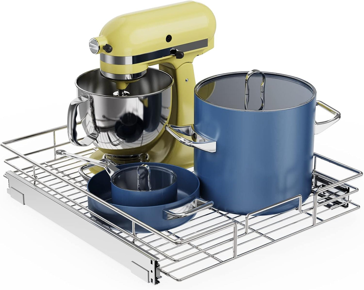 ROOMTEC Pull Out Cabinet Organizer for Easy Kitchen Storage