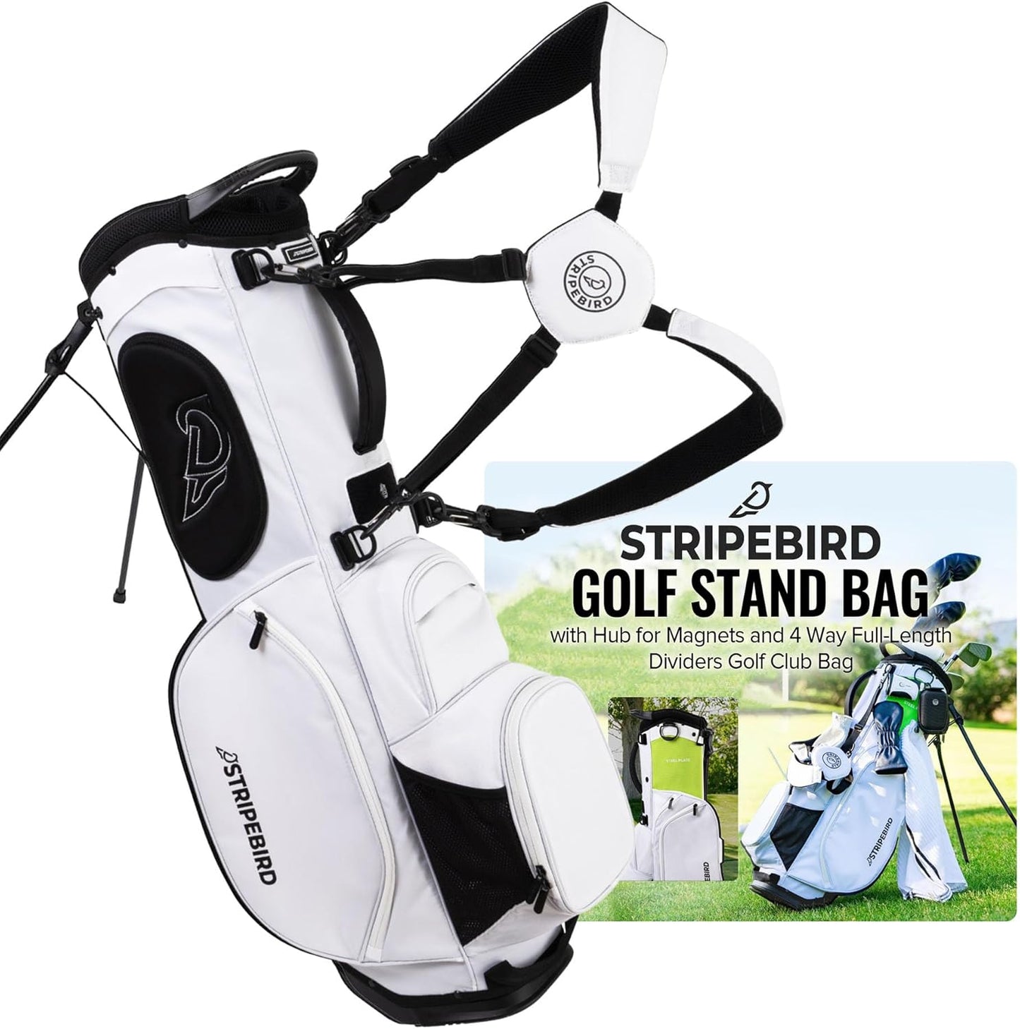 Lightweight Golf Bag with Magnetic Hub & Flexfit Straps