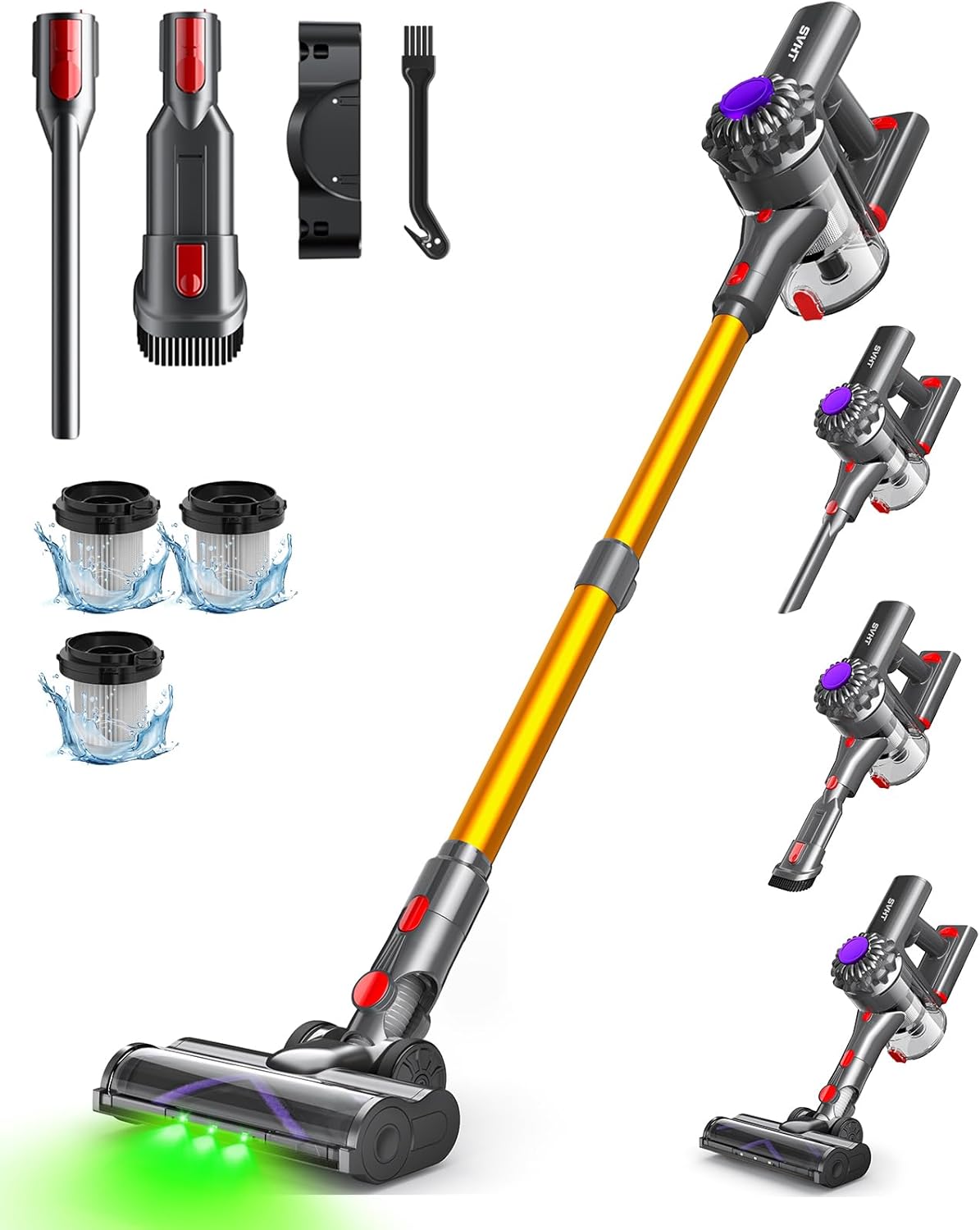 V15 Cordless Vacuum Cleaner with Powerful Suction for Home
