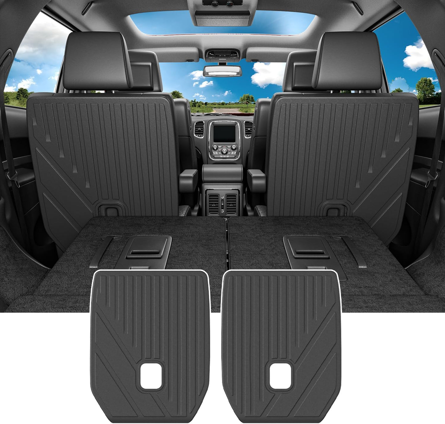 Powoq 6 Seats Cargo Mat for 2016-2025 Dodge Durango Trunk