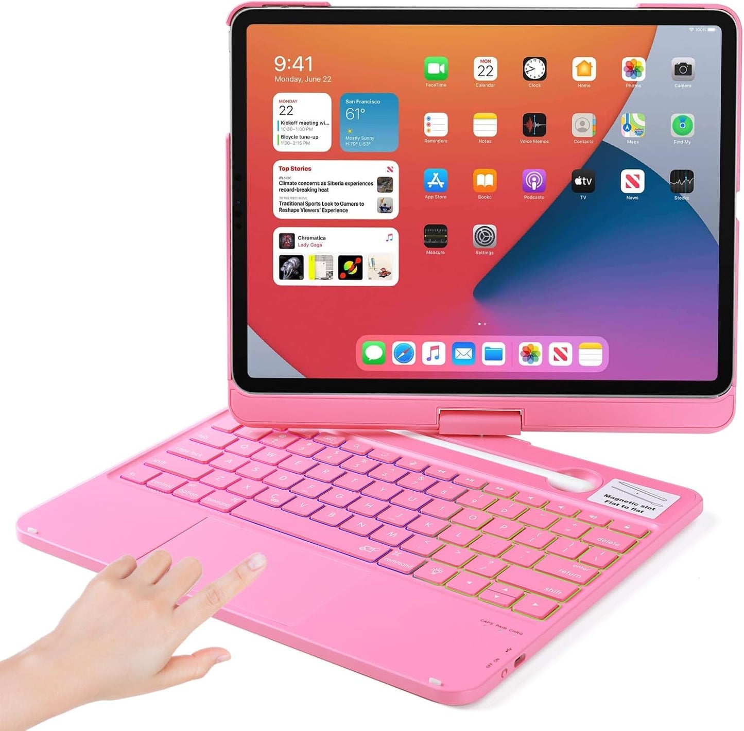 Keyboard Case for iPad Air 13 inch M3 2025 with Touchpad