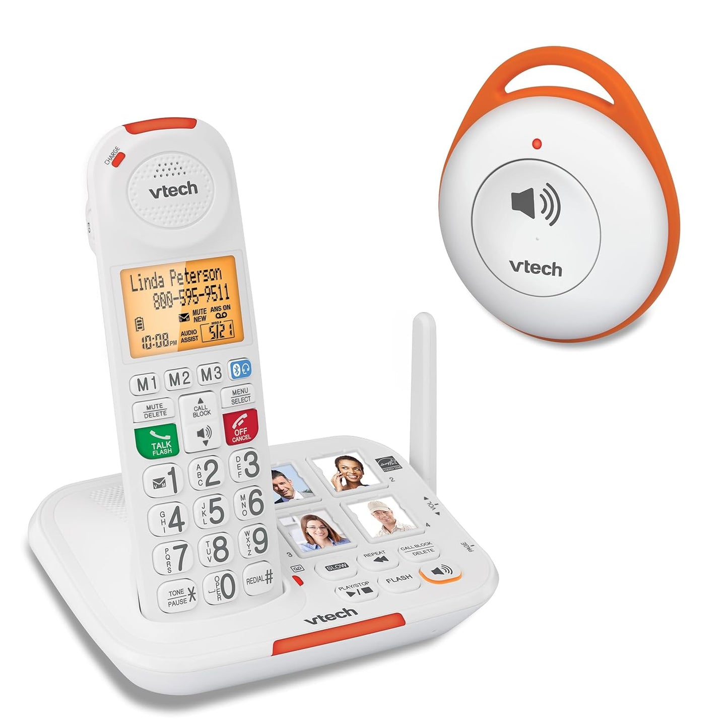 VTech SN5127 Amplified Cordless Phone and SN7022 SOS Pendant