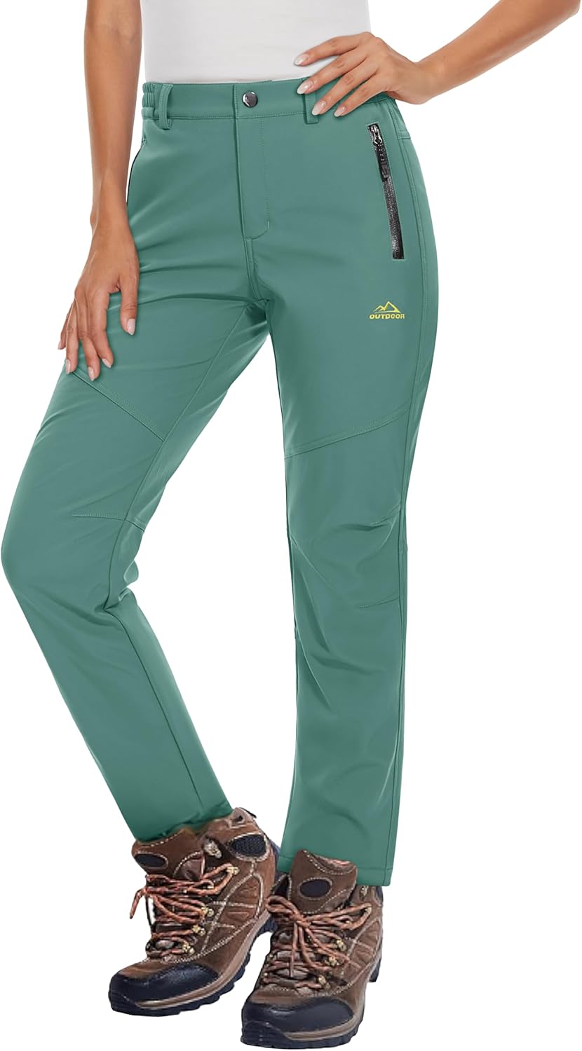 Women's Fleece Lined Waterproof Insulated Snow Ski Pants