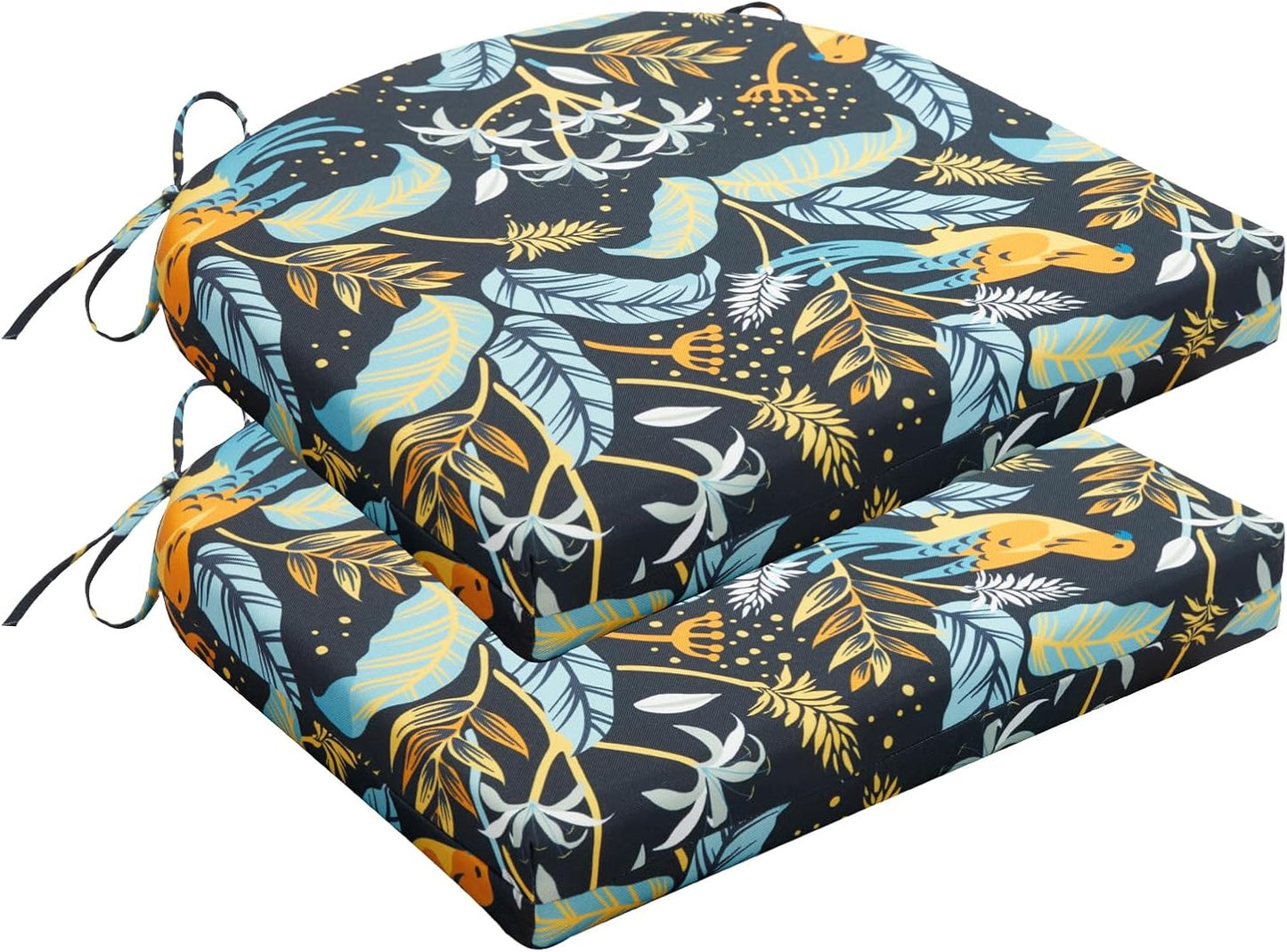 Outdoor Chair Cushions Set of 2, Water Resistant Comfort