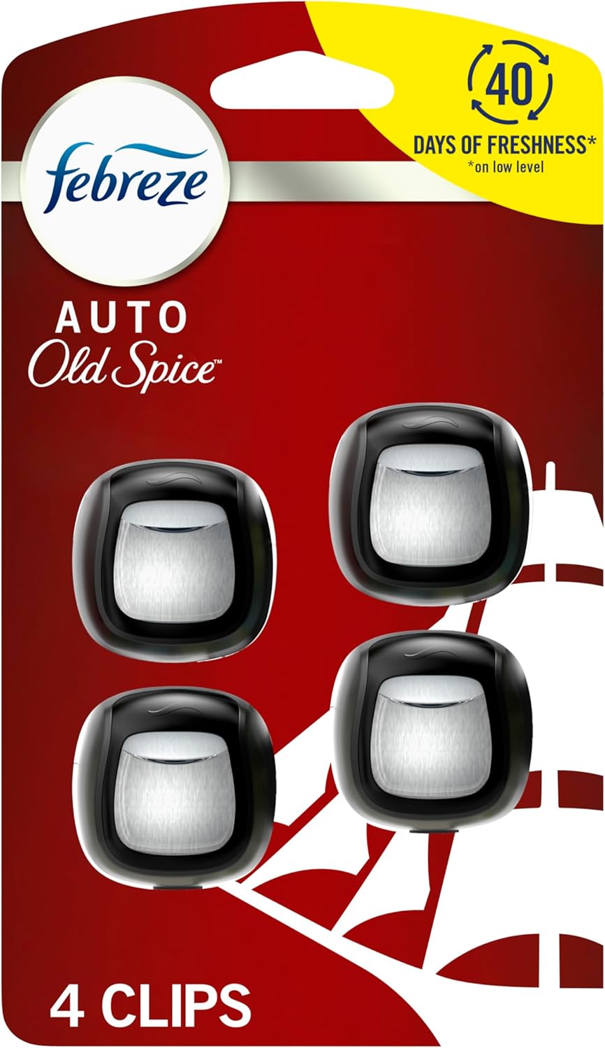 Febreze Old Spice Scent Car Vent Clips - Pack of 4