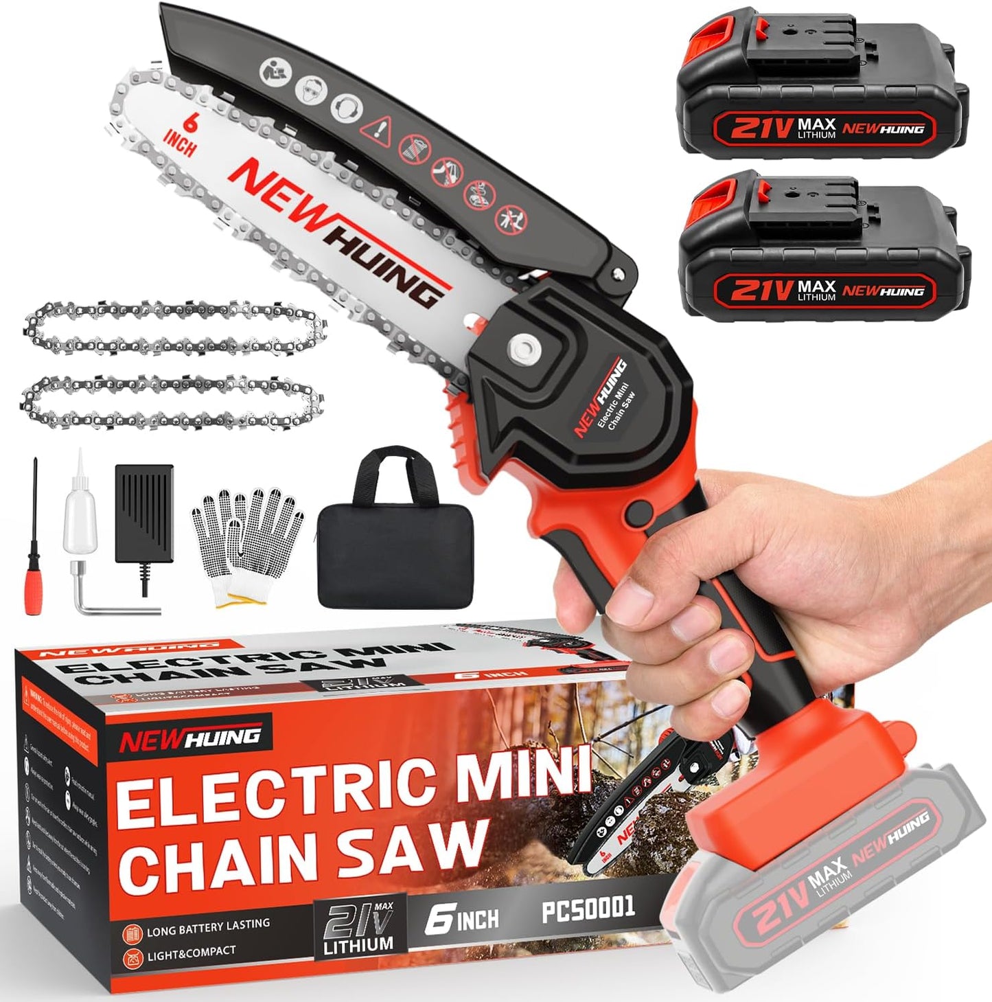 Mini Cordless Chainsaw Kit for Efficient Tree Trimming Tasks