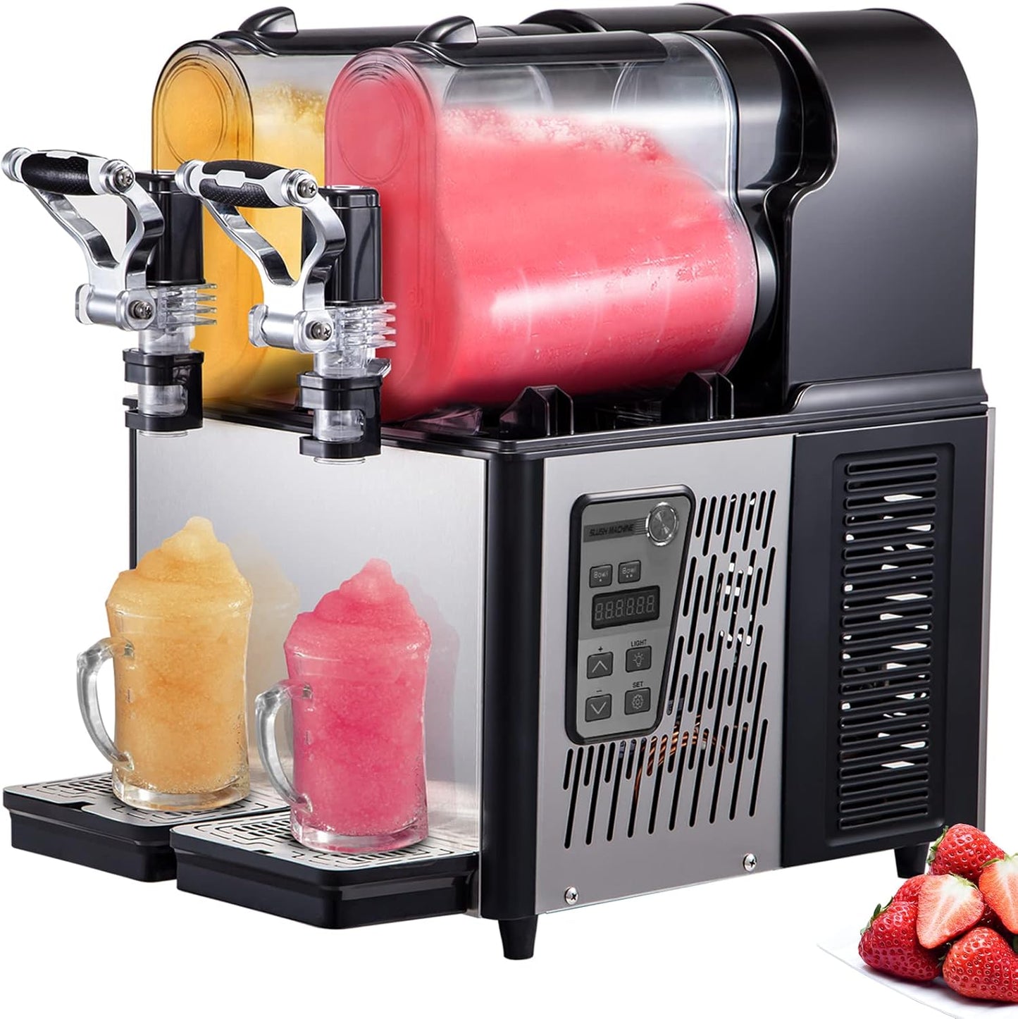 VEVOR 3Lx2Tank Slushy Machine - Frozen Drinks Made Easy!