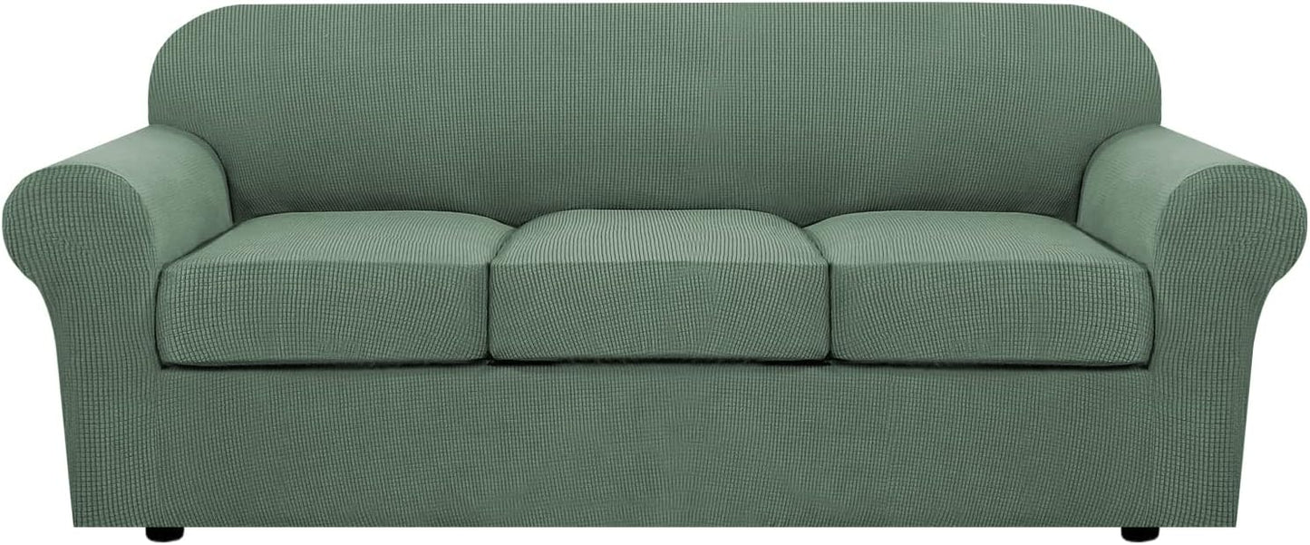 H.VERSAILTEX 4 Piece Stretch Sofa Covers for Custom Fit Style