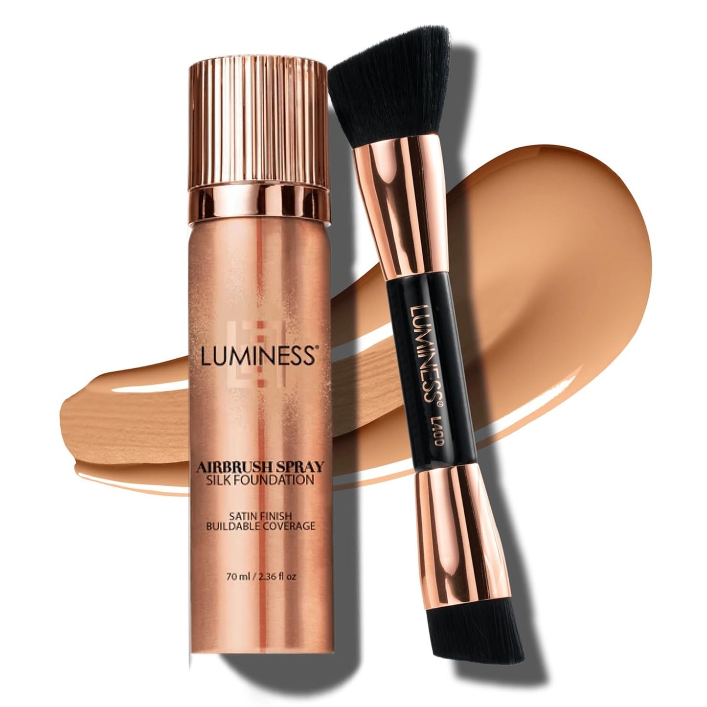 LUMINESS Silk Airbrush Spray Foundation & Buffing Brush Kit Review