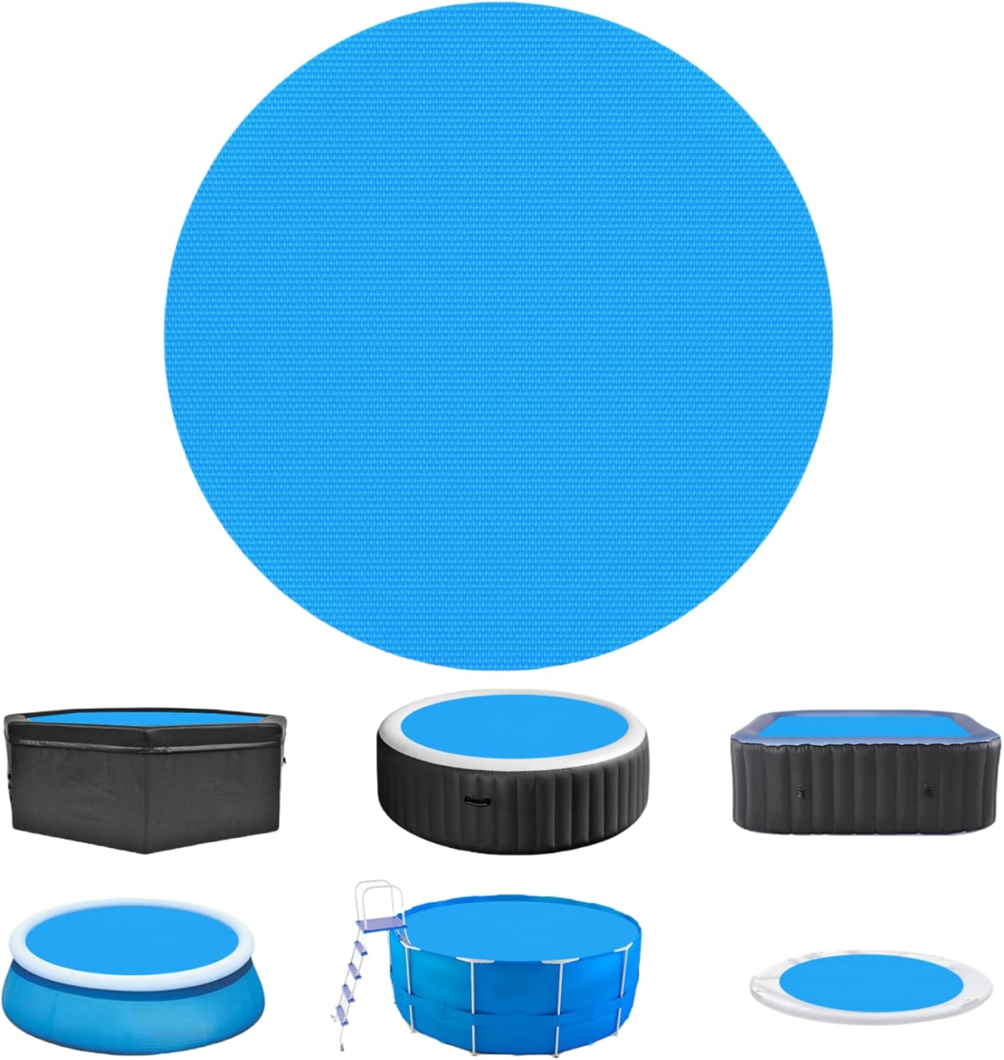 VEVOR Solar Pool Cover 10 ft Round Blanket for Swimming Pools