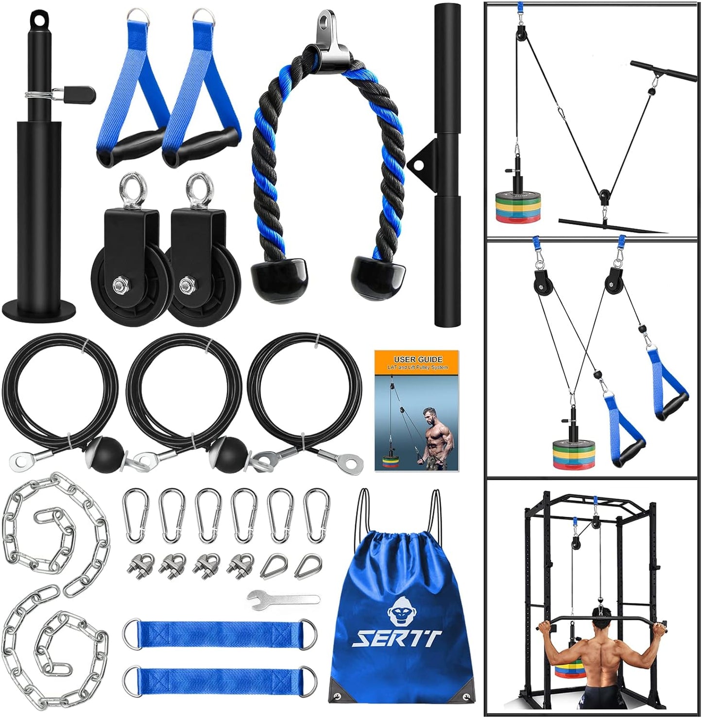 SERTT Weight Cable Pulley System for Home Gym Workouts
