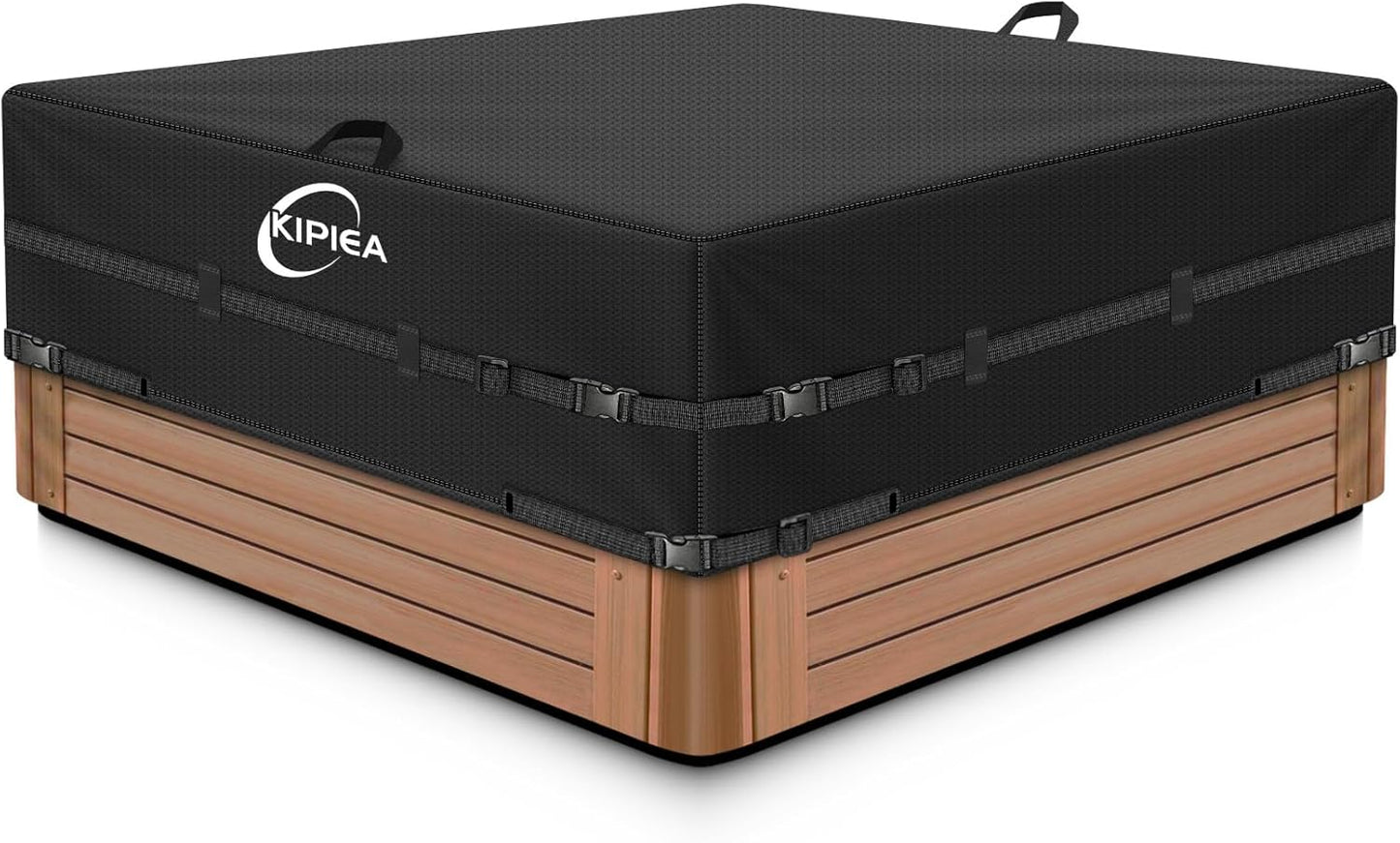 Kipiea 600D Outdoor Waterproof Square Hot Tub Cover Protector