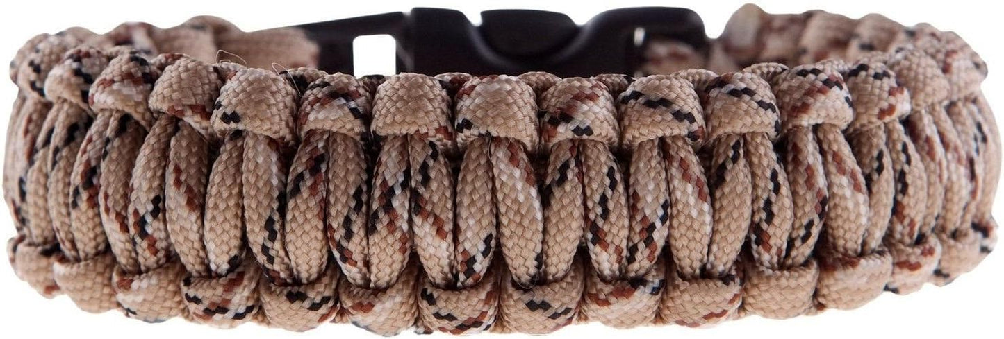9 Inch Desert Camo Para-Cord Bracelet - Ultimate Survival Essential