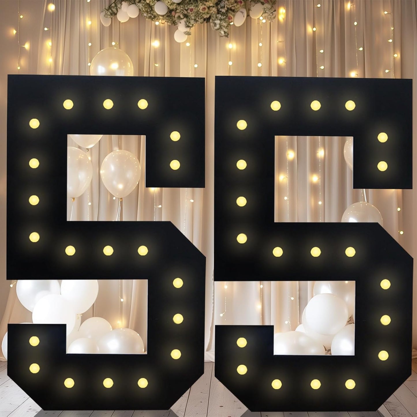 Giant Mosaic Number 55 for 55th Birthday Party Decorations