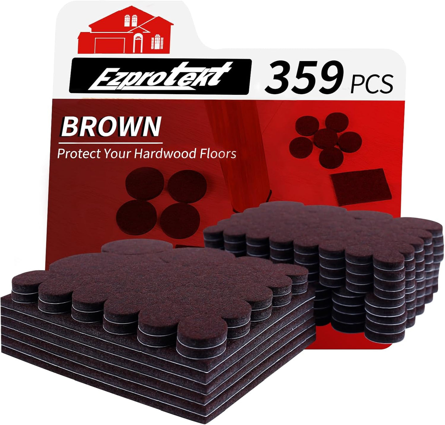 Ultimate Floor Protection: Ezprotekt 359 PCS Felt Pads - Brown