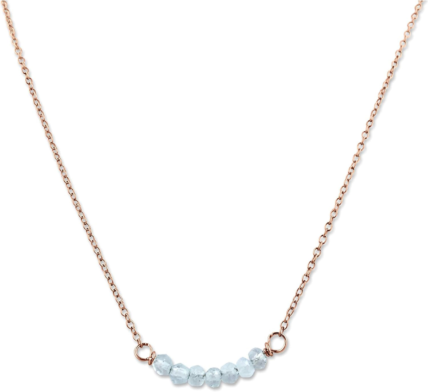 Personalized Birthstone Bar Necklace for Women and Girls