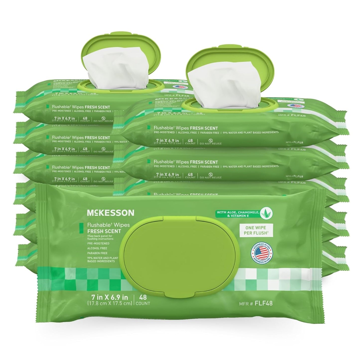 McKesson Plant-Based Cleansing Wipes - Aloe & Vitamin E