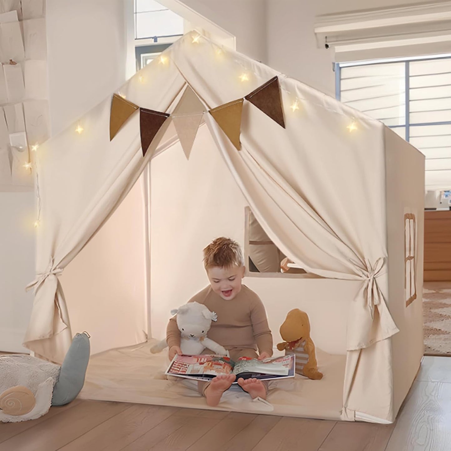 Little Dove Kids Play Tent with Lights & Windows