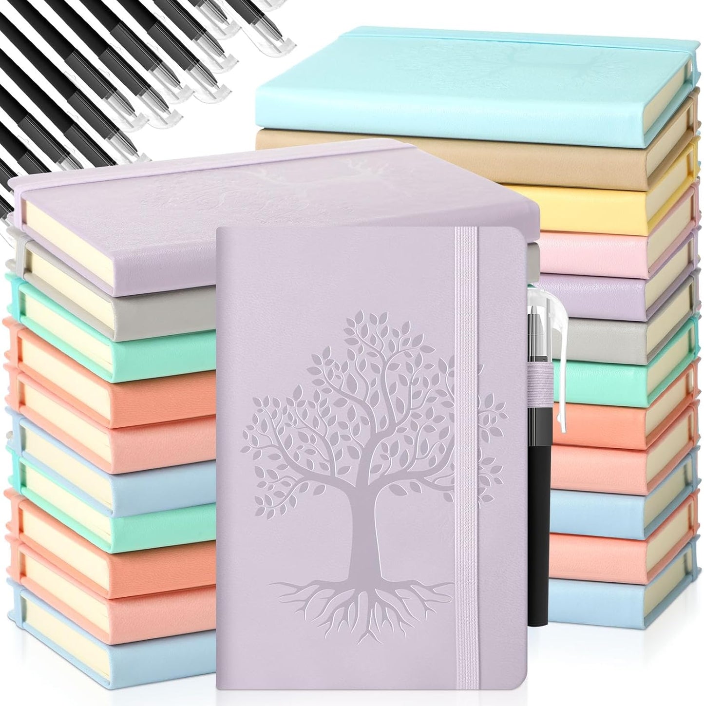 Estune Tree Small Notebooks Set with Pen for Everyday Use