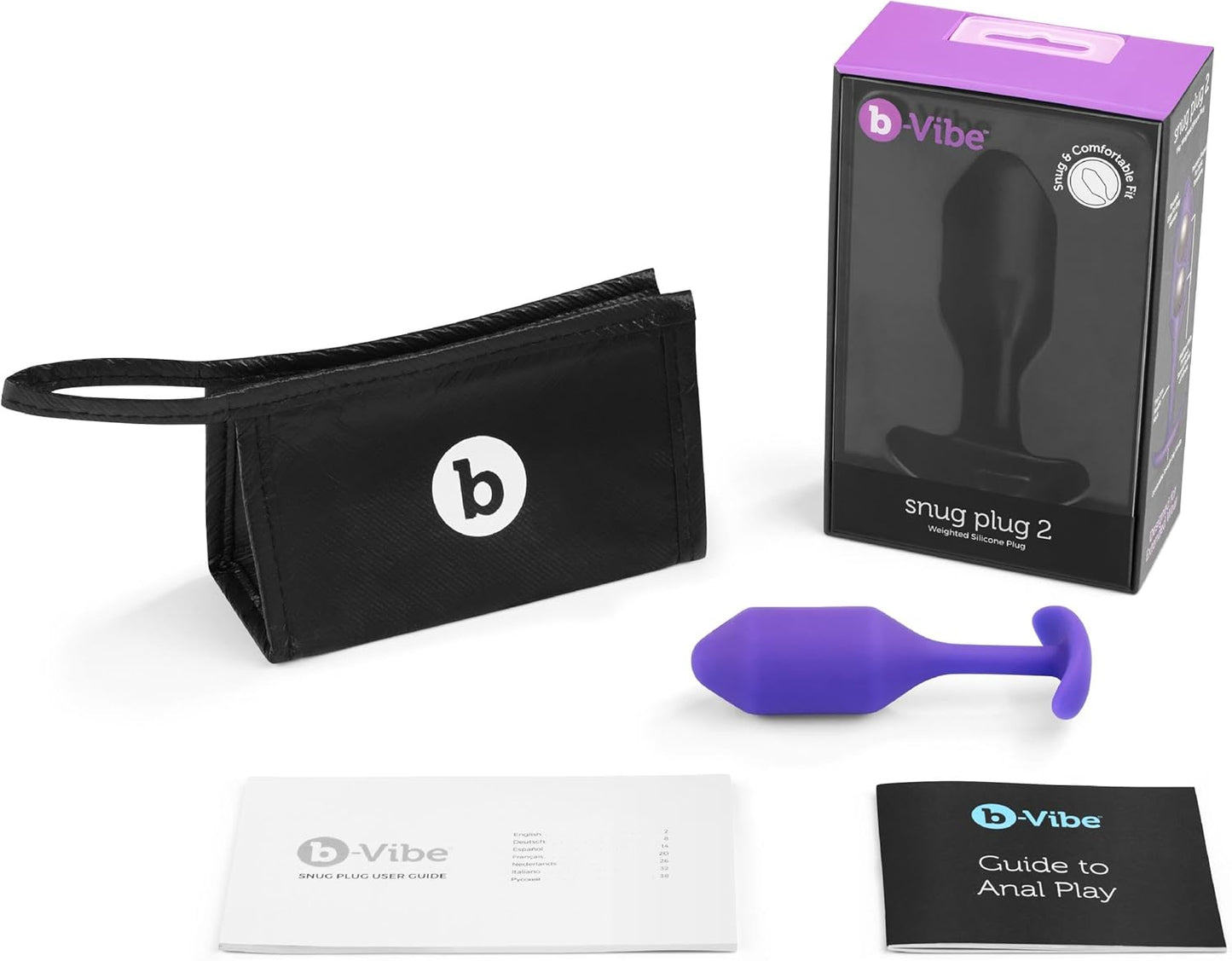 b-Vibe Snug Plug 2: Perfect Beginner Weighted Silicone Butt Plug