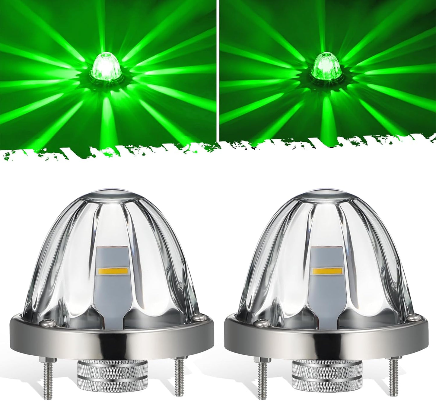 Partsam Glass Watermelon Lights for Trucks - Super Bright LED