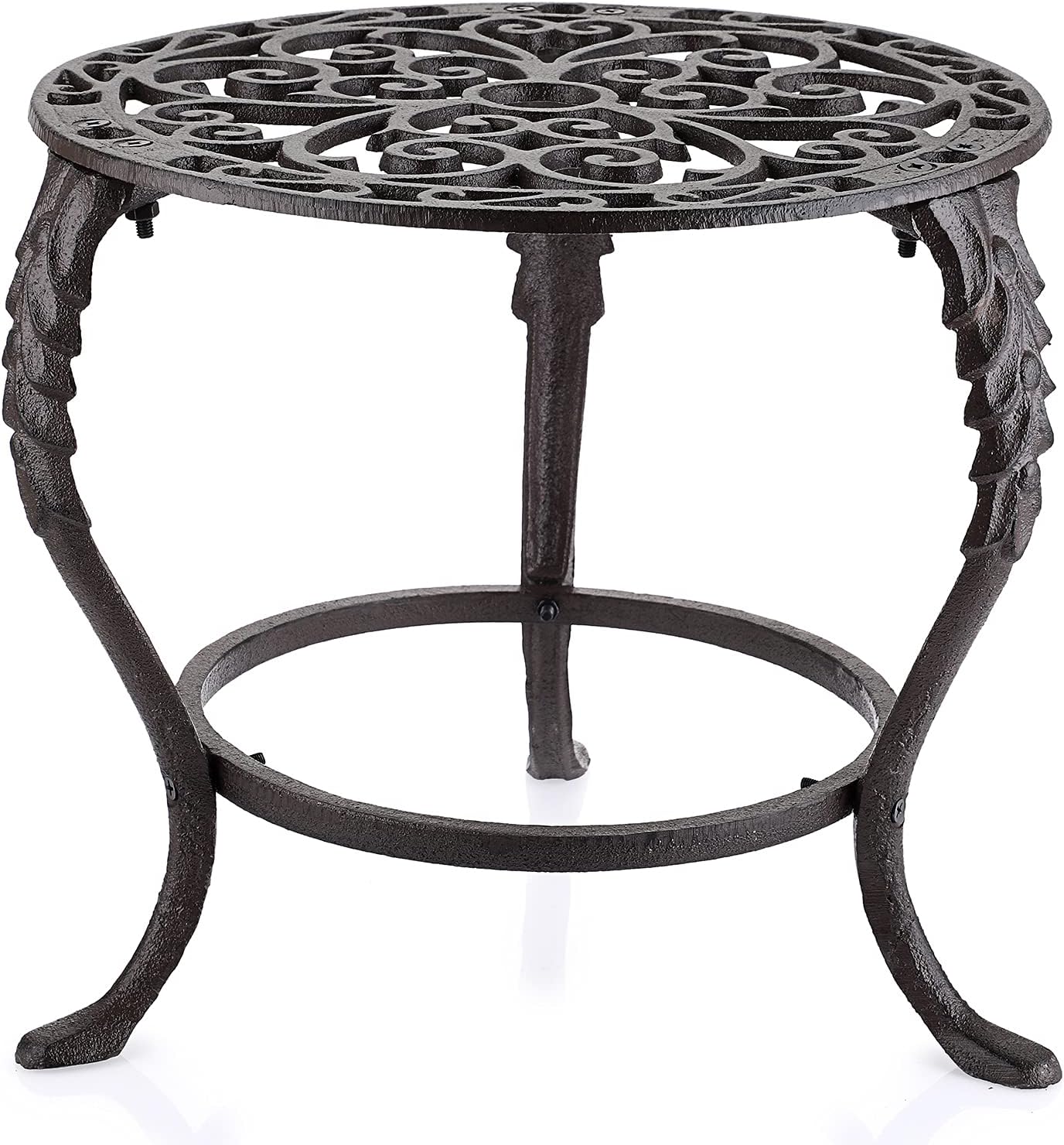 Heavy Duty Cast Iron Plant Stand for Indoor and Outdoor Use