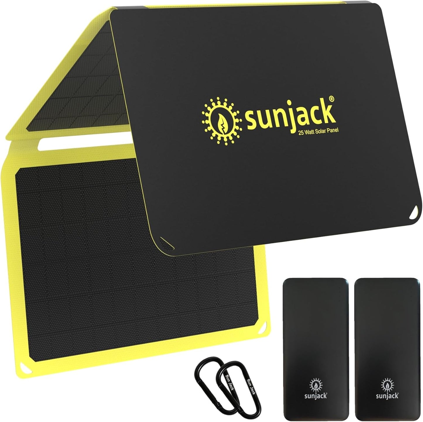 SunJack 25 Watt Foldable Waterproof Solar Panel with Power Banks