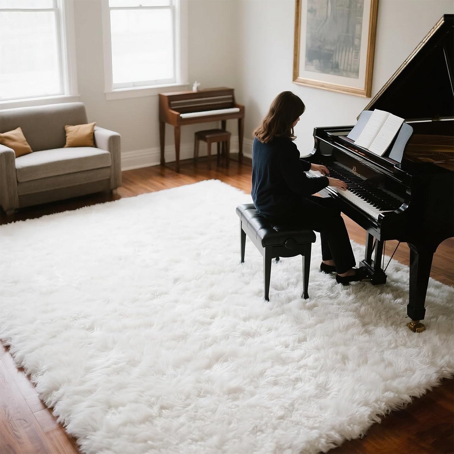 Soft Large Fluffy Fuzzy Shag Plush Area Rugs for Bedroom