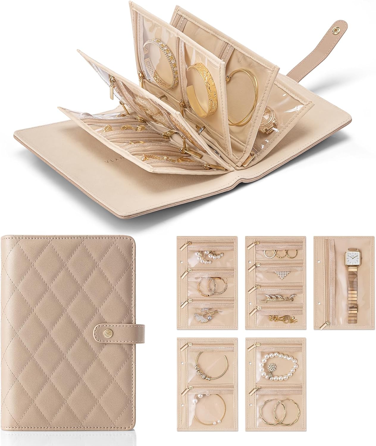 Vlando Travel Jewelry Organizer - Stylish Storage Solution