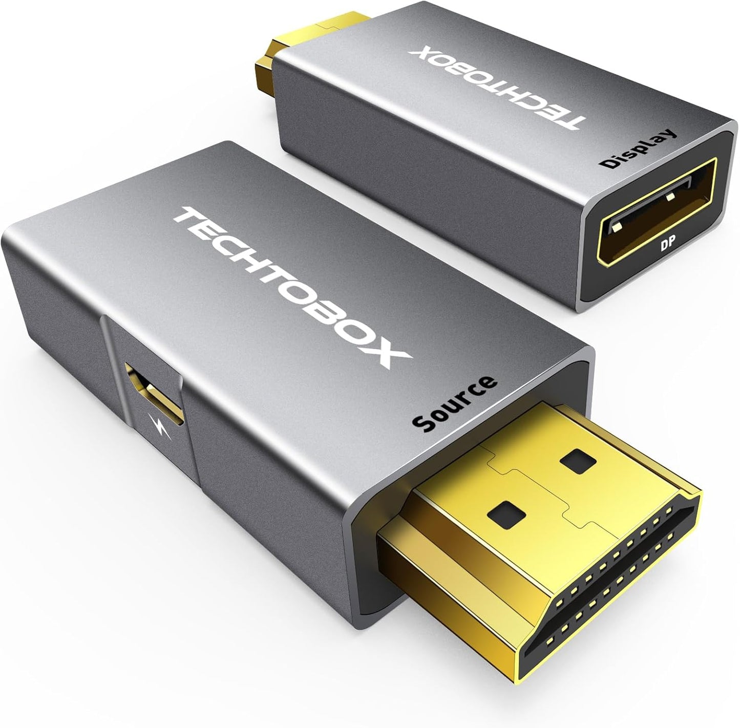 TECHTOBOX HDMI to DisplayPort Adapter 4K@60Hz for Gaming