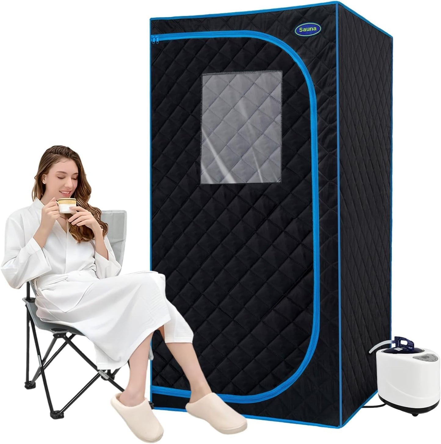 Portable Full Size Steam Sauna - Remote Controlled Home Spa