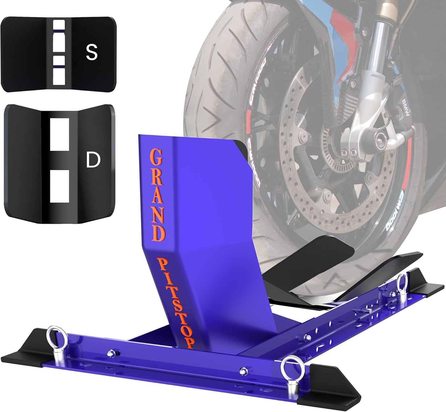 GRAND PITSTOP Universal Wheel Chock for Motorcycle Storage