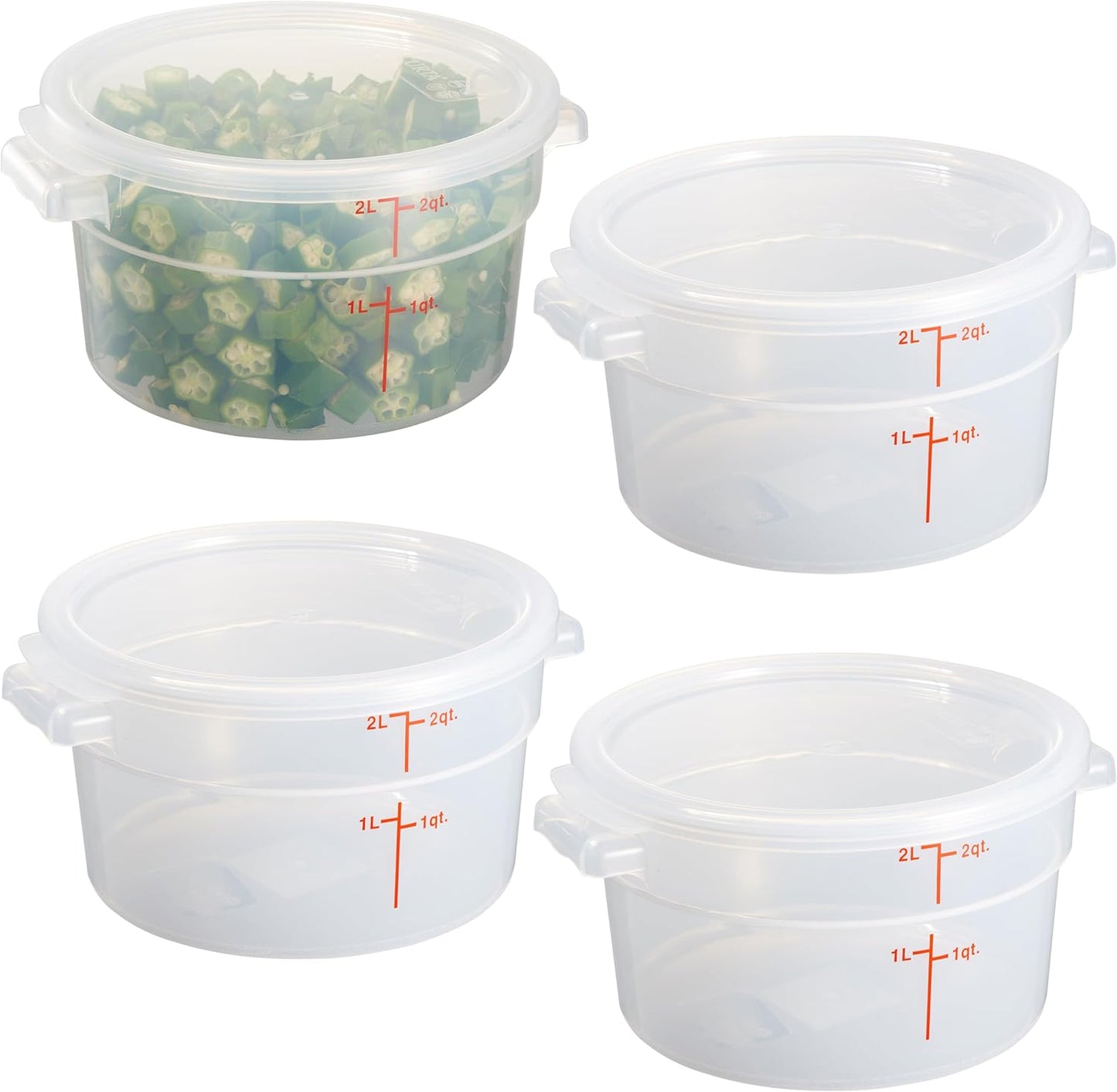 CURTA 2 Quart Food Storage Containers for Kitchen Organization
