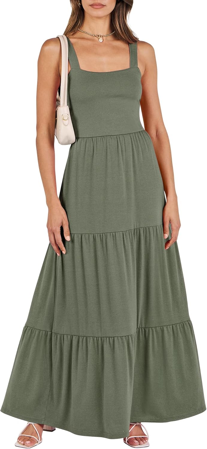 ANRABESS Women's Summer Casual Long Maxi Beach Vacation Dress