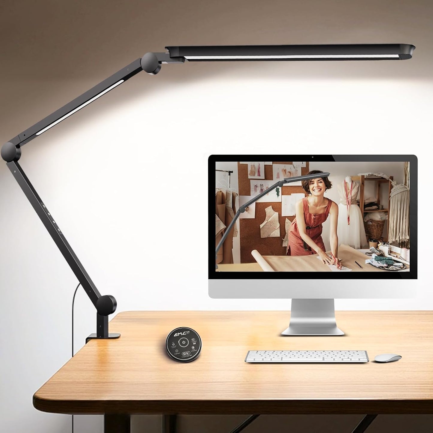 LED Desk Lamp with Clamp for Crafting, Sewing, and More