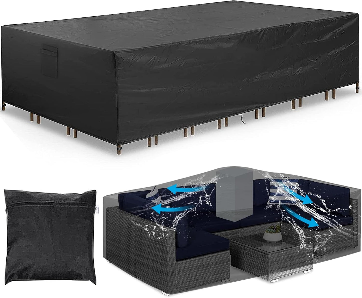 Patio Furniture Covers - Waterproof Outdoor Table and Chairs Cover