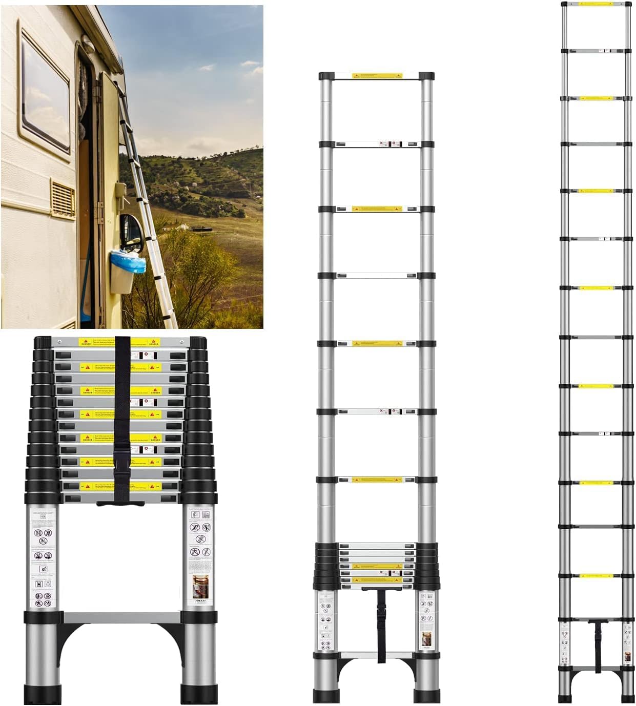 14.5FT Telescoping Ladder for Safe and Easy Outdoor Work