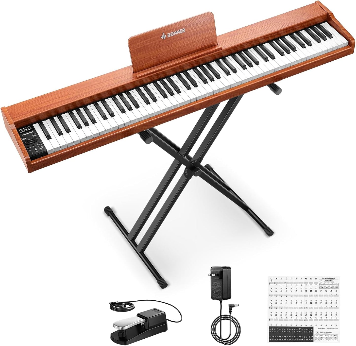 Beginner Digital Piano Bundle - 88 Key Velocity-Sensitive Keyboard