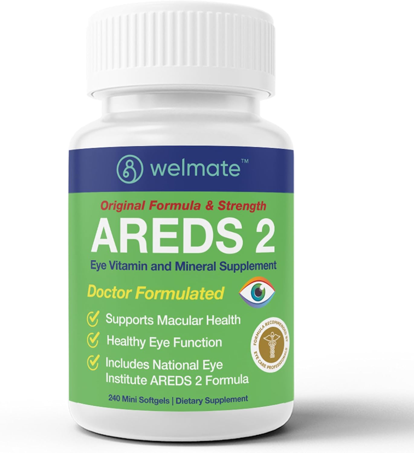 WELMATE AREDS 2 Eye Vitamin Supplement for Macular Health