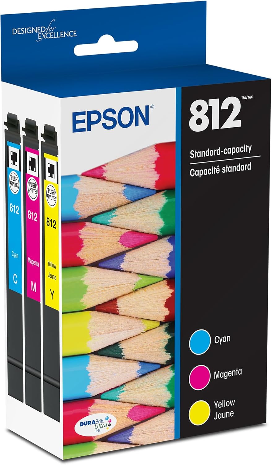 Epson 812 DURABrite Ultra Ink Combo Pack - Vibrant Colors!
