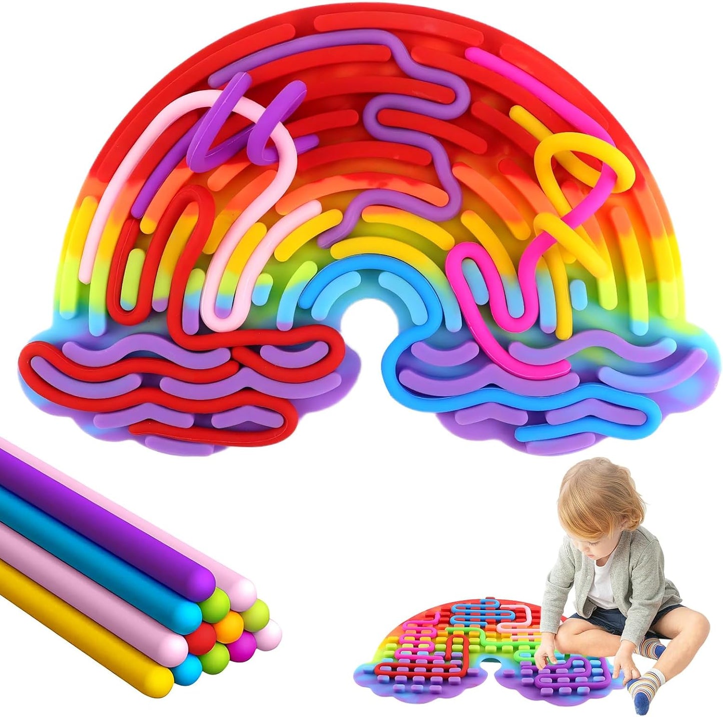 Rainbow Fidget Toy for Calming Anxiety & ADHD