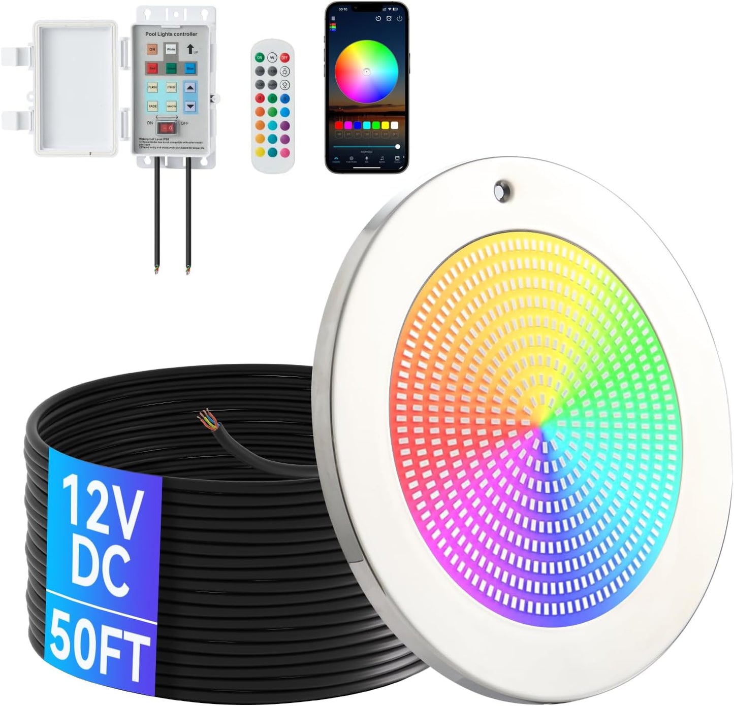 Smart LED Pool Lights for Inground Pools with Remote Control