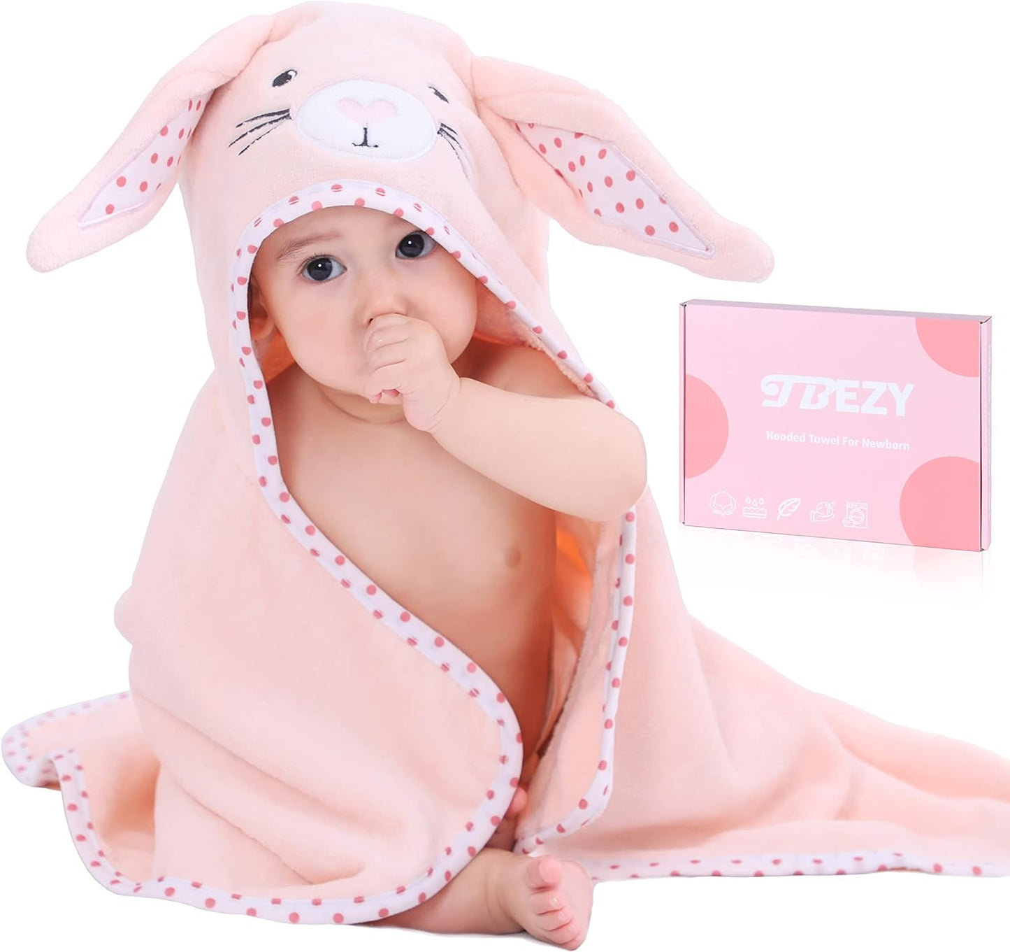 Ultra Soft Bunny Hooded Towel for Newborns