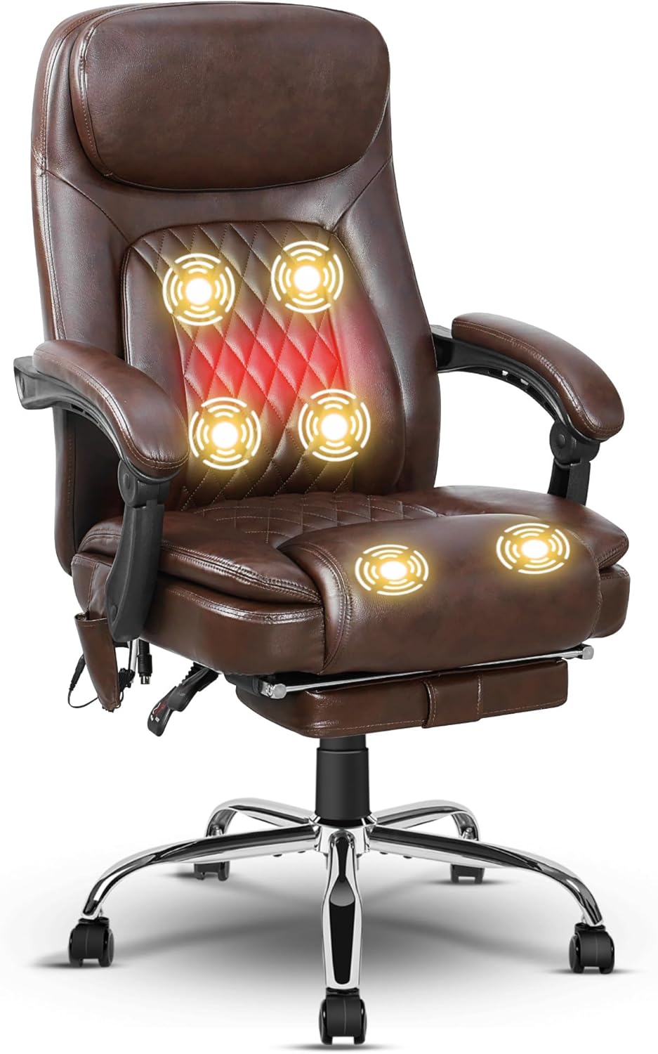 6 Point Vibrating Massage Office Chair with Heating Function