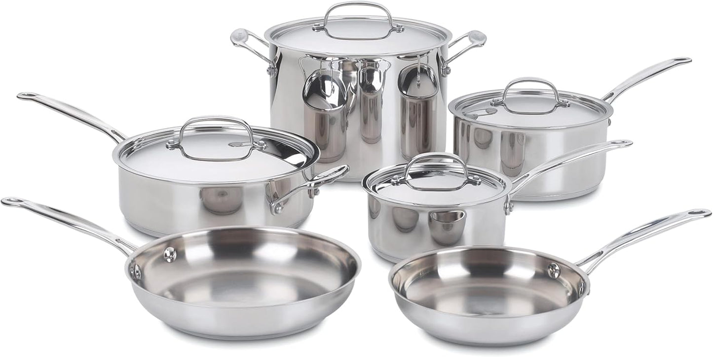 Cuisinart 10-Piece Chef's-Classic-Stainless Cookware Set Review