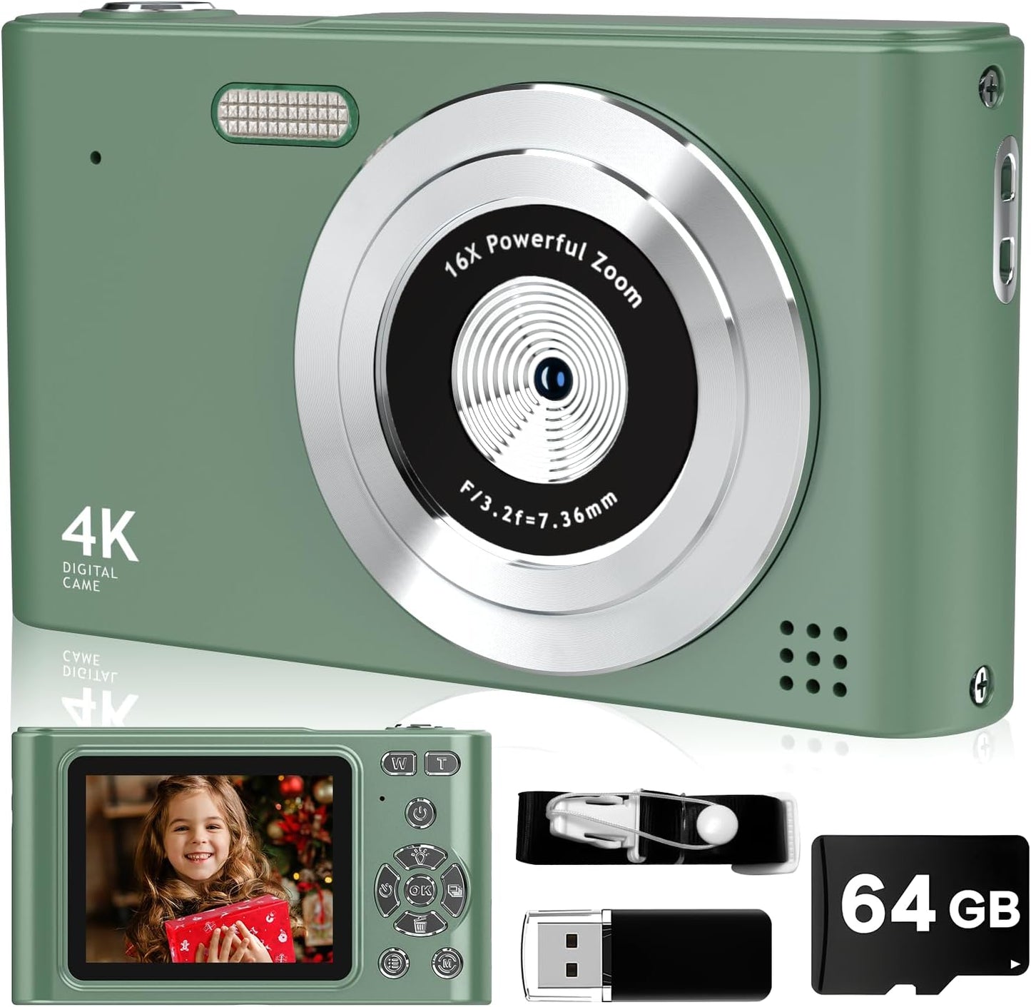 Ultra-Clear 44MP Kids Camera + 64GB Card - BEARBISU